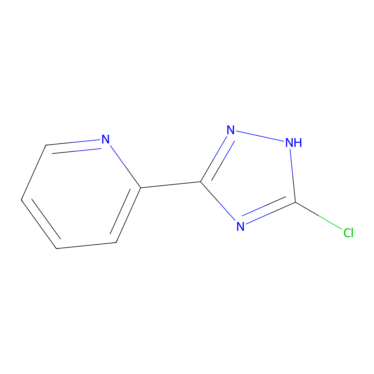 2-(5-chloro-1H-1,2,4-triazol-3-yl)pyridine molecular structure, CAS 1315347-10-4