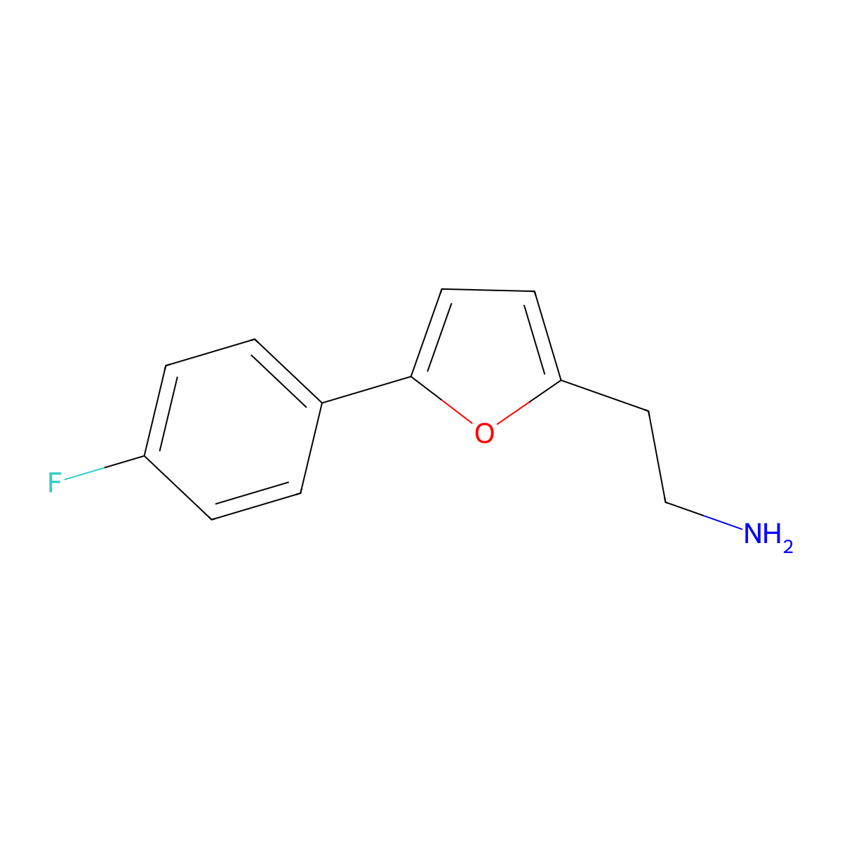 2-[5-(4-Fluorophenyl)furan-2-yl]ethan-1-amine molecular structure, CAS 1315348-29-8