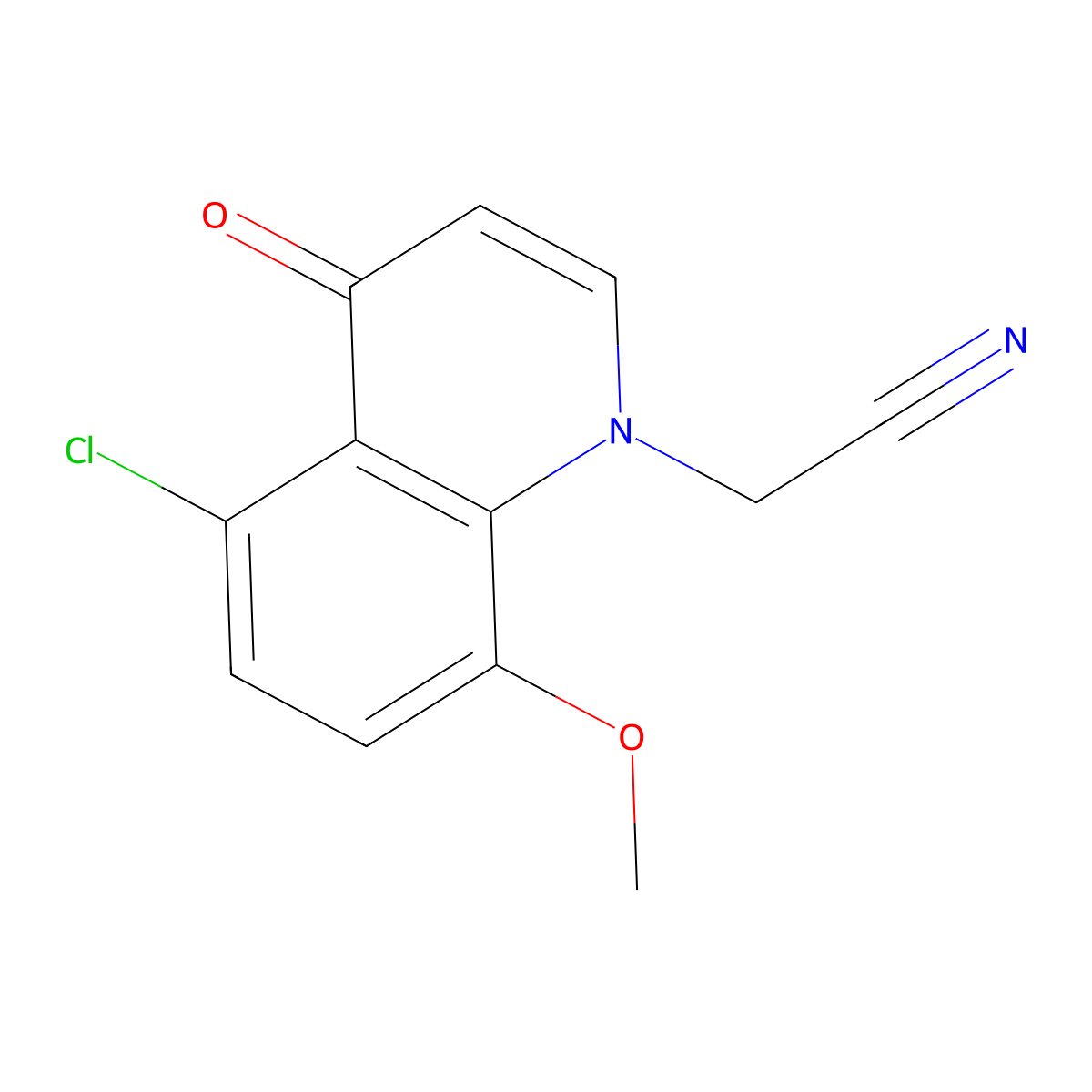 2-(5-Chloro-8-methoxy-4-oxoquinolin-1(4H)-yl)acetonitrile molecular structure, CAS 1315349-51-9
