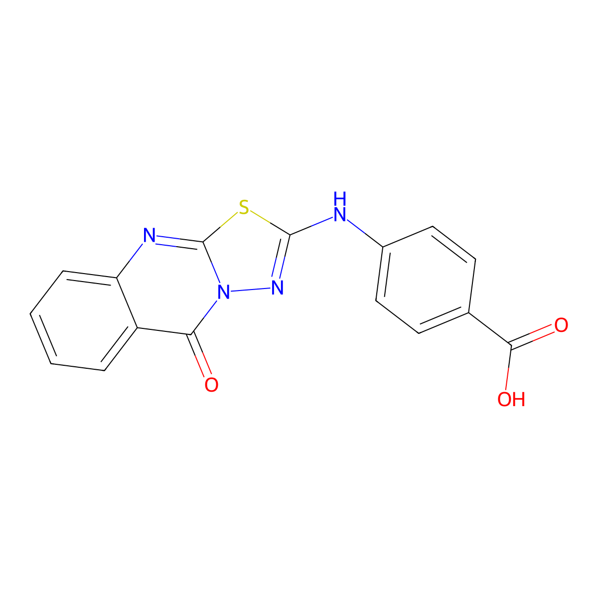 4-[(5-oxo-5H-[1,3,4]thiadiazolo[2,3-b]quinazolin-2-yl)amino]benzoic acid molecular structure, CAS 1315349-64-4
