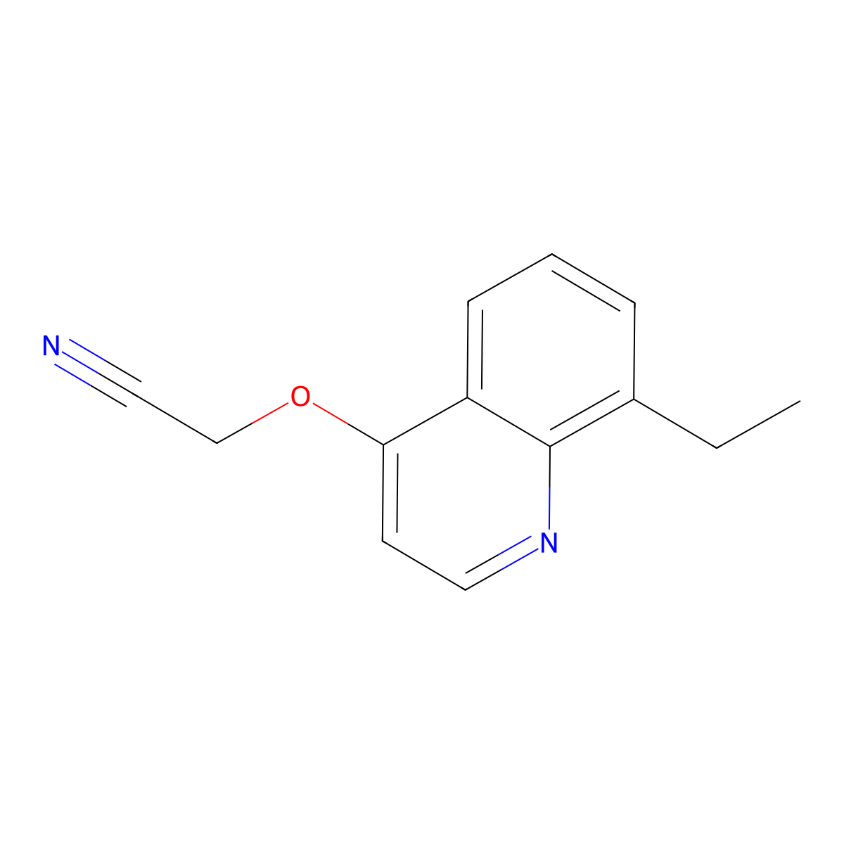 2-((8-Ethylquinolin-4-yl)oxy)acetonitrile molecular structure, CAS 1315349-81-5