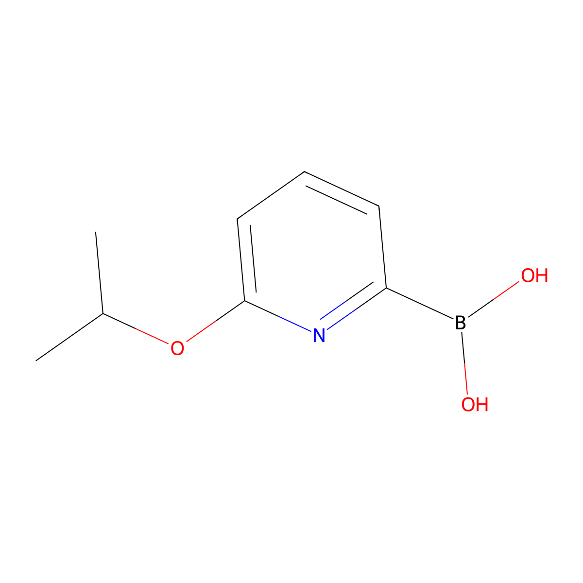 (6-Isopropoxypyridin-2-yl)boronic acid molecular structure, CAS 1315350-54-9