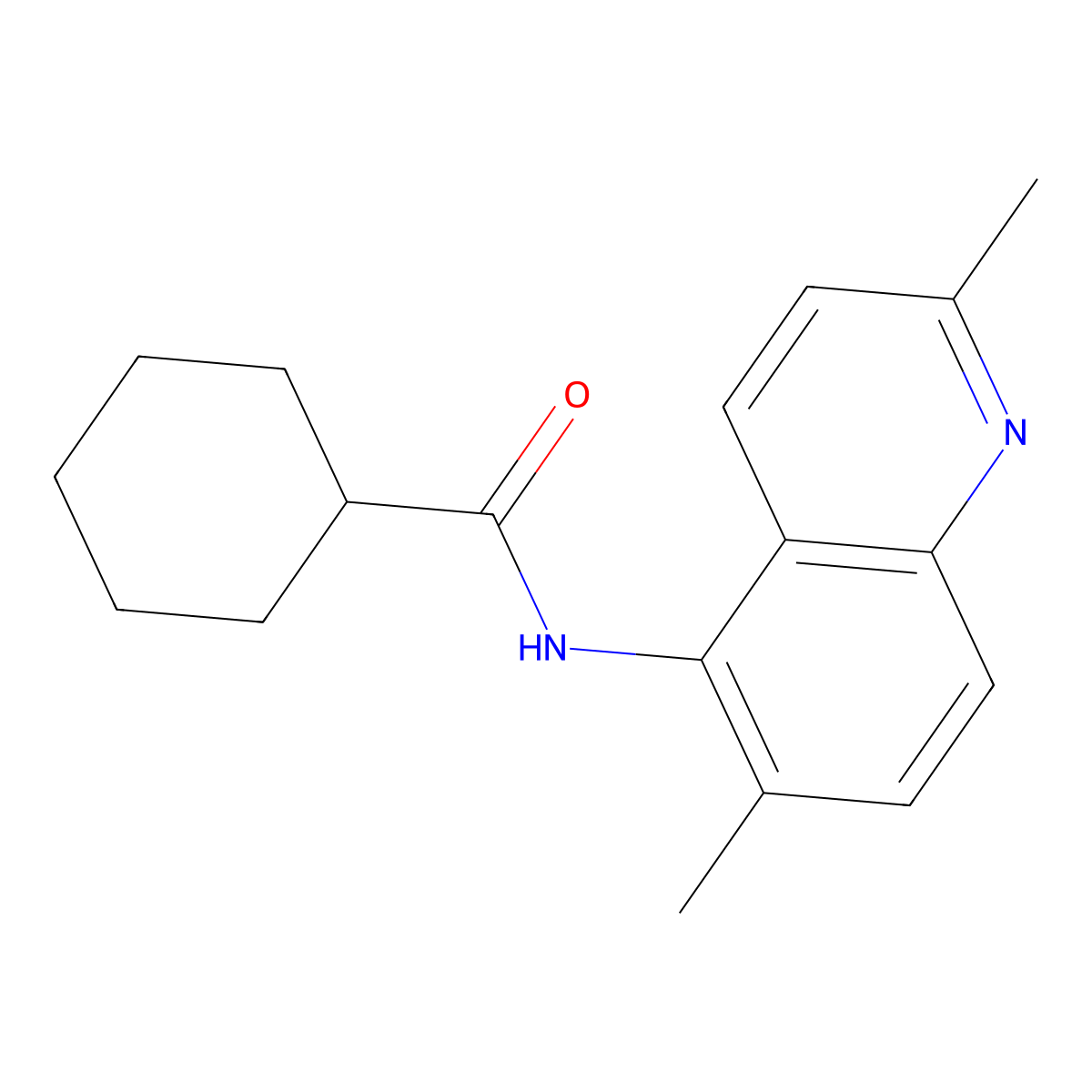 N-(2,6-dimethylquinolin-5-yl)cyclohexanecarboxamide molecular structure, CAS 1315351-04-2