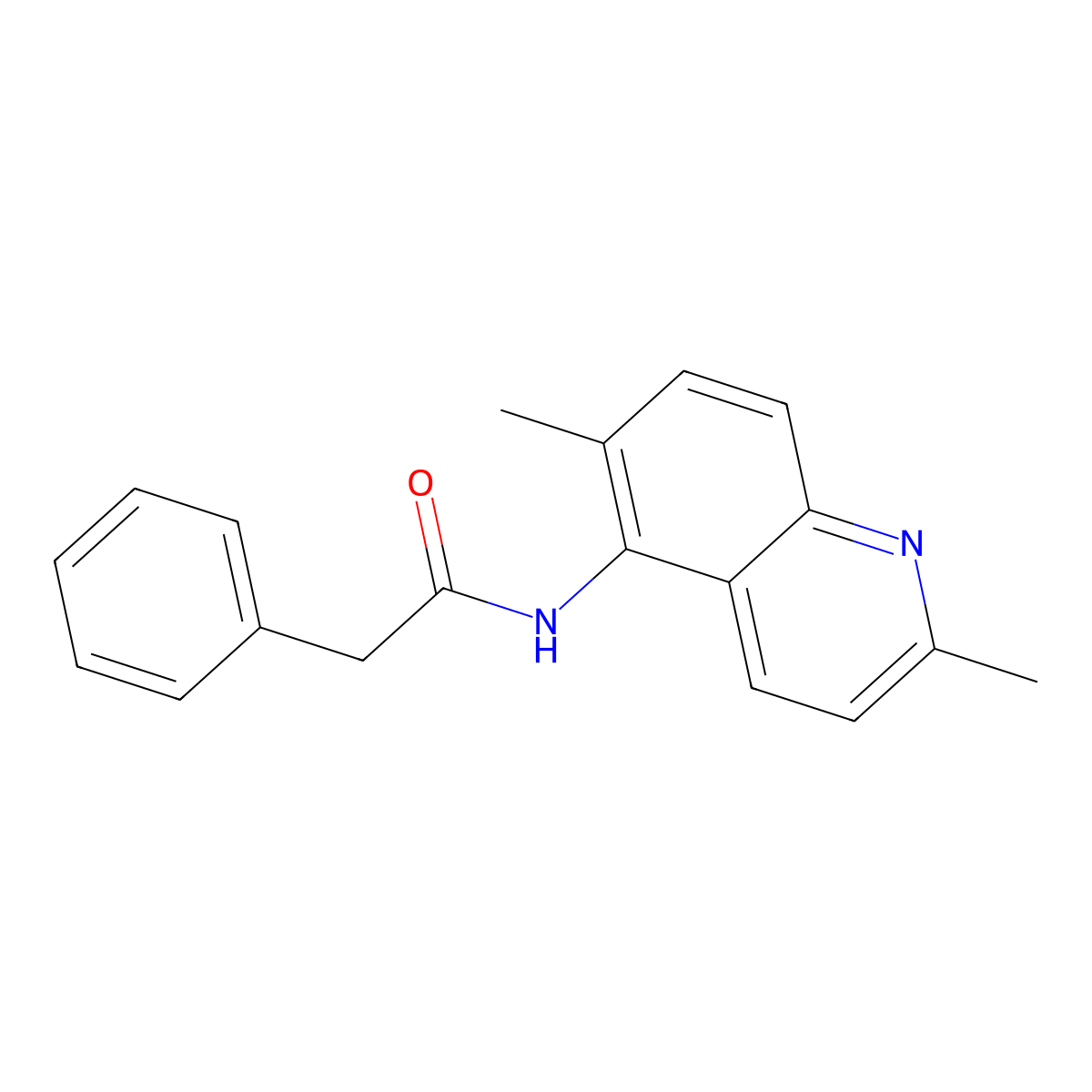 N-(2,6-dimethylquinolin-5-yl)-2-phenylacetamide molecular structure, CAS 1315351-13-3