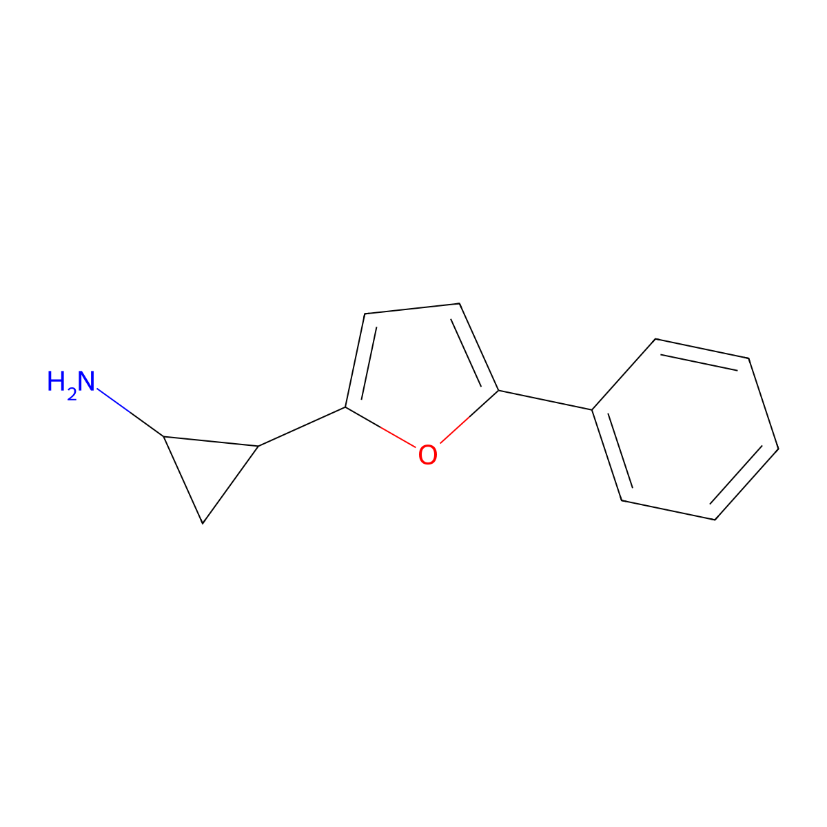 2-(5-Phenylfuran-2-yl)cyclopropanamine molecular structure, CAS 1315352-26-1