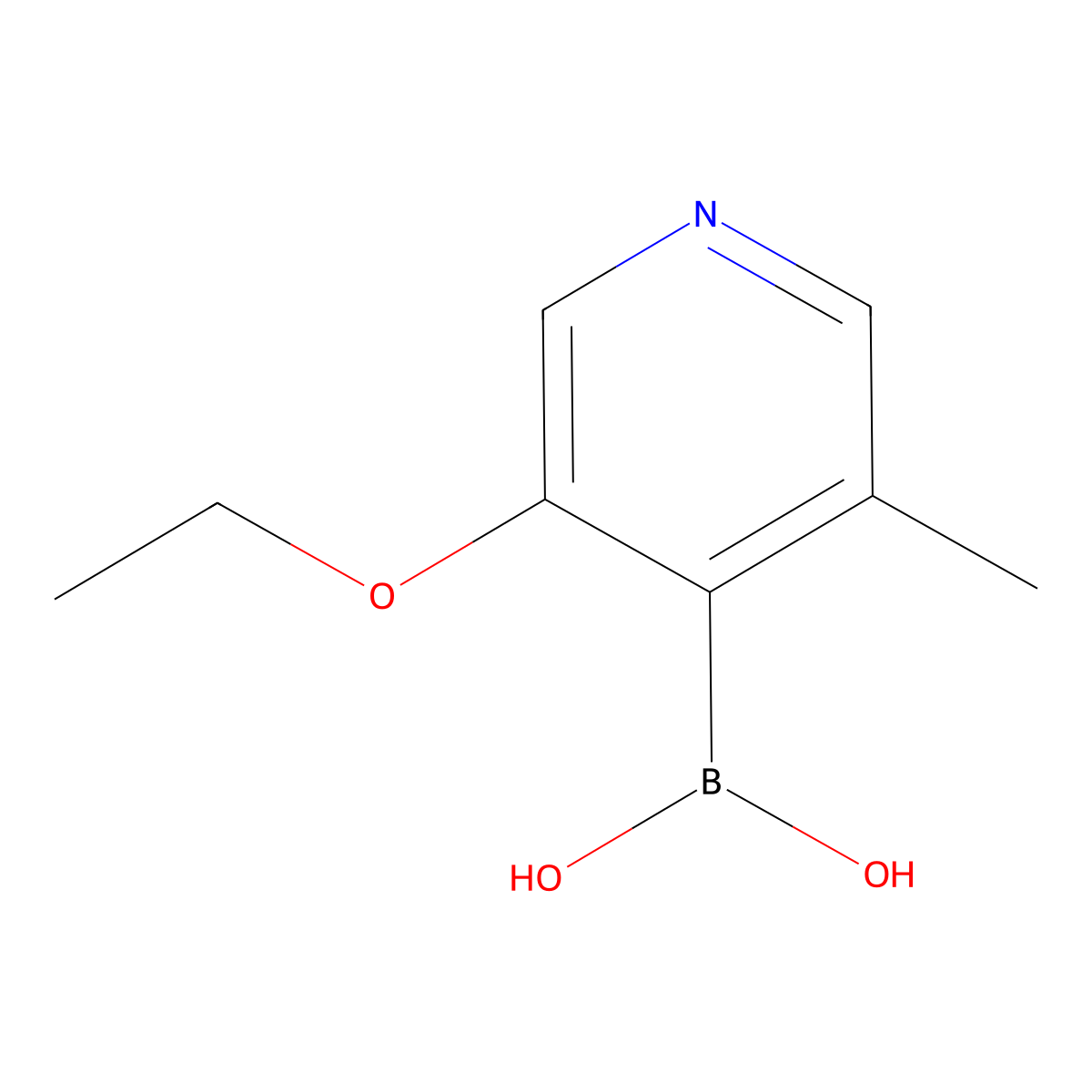 (3-Ethoxy-5-methylpyridin-4-yl)boronic acid molecular structure, CAS 1315353-36-6