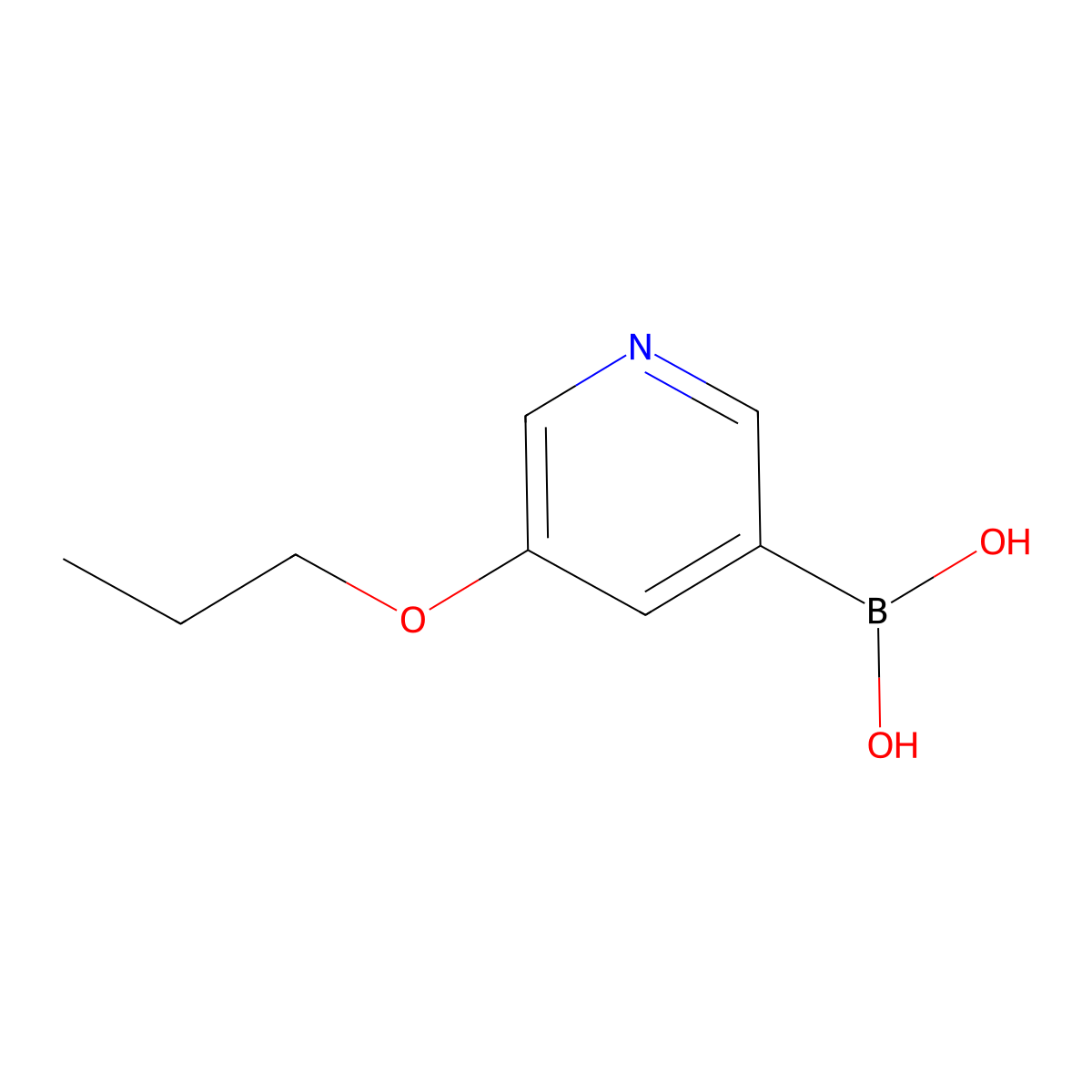 (5-Propoxypyridin-3-yl)boronic acid molecular structure, CAS 1315358-55-4