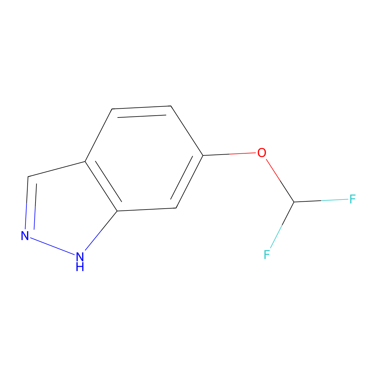 6-(Difluoromethoxy)-1H-indazole molecular structure, CAS 1315359-33-1