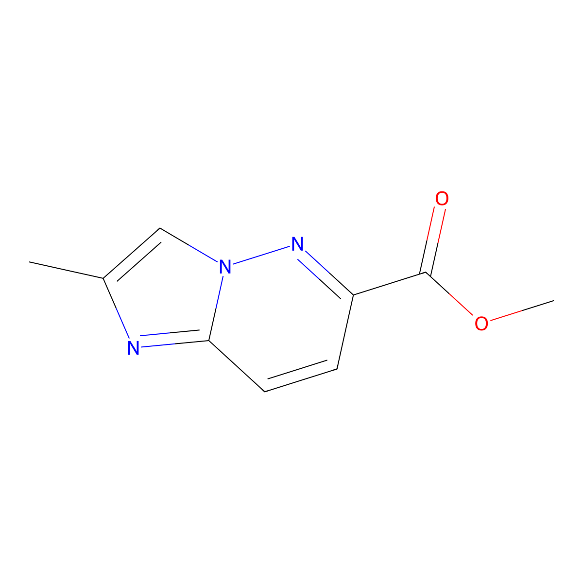 Methyl 2-methylimidazo[1,2-b]pyridazine-6-carboxylate molecular structure, CAS 1315359-35-3