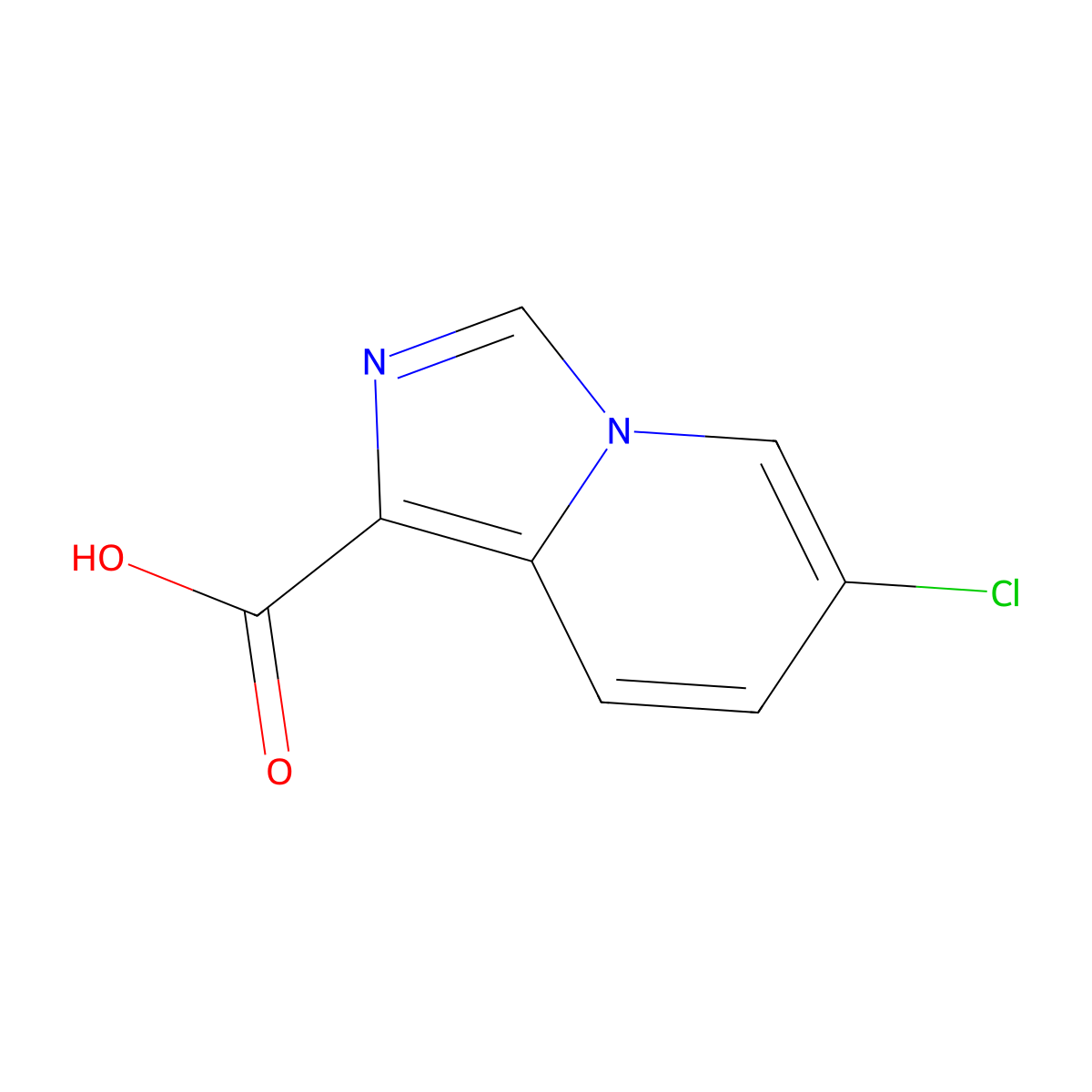 6-Chloroimidazo[1,5-a]pyridine-1-carboxylic acid molecular structure, CAS 1315359-72-8
