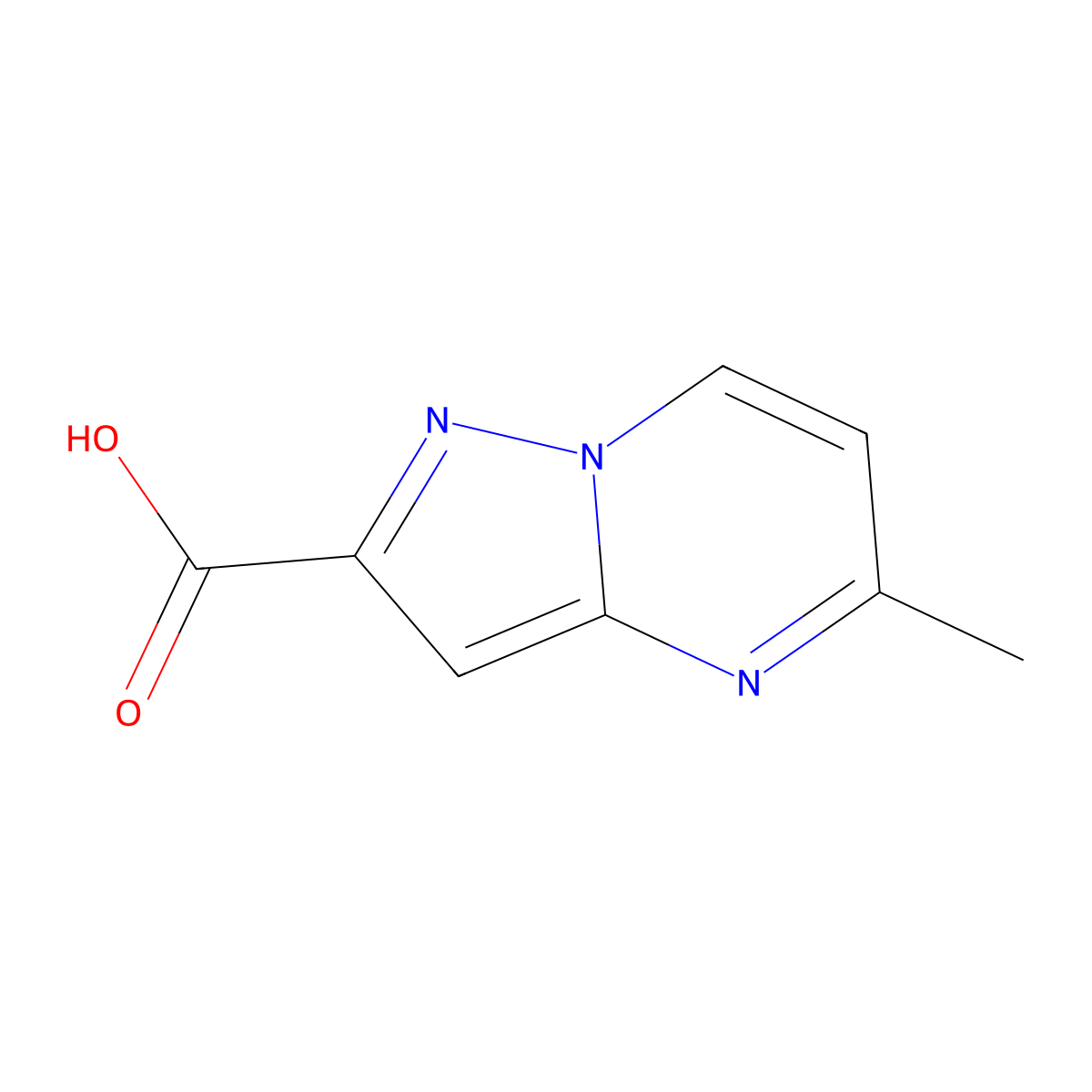 5-Methylpyrazolo[1,5-a]pyrimidine-2-carboxylic acid molecular structure, CAS 1315359-75-1