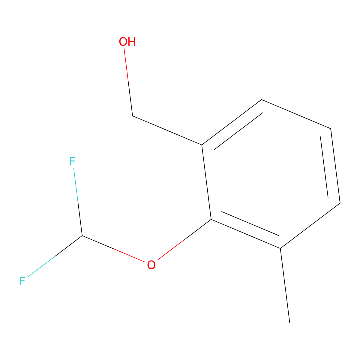 [2-(Difluoromethoxy)-3-methylphenyl]methanol molecular structure, CAS 1315359-79-5