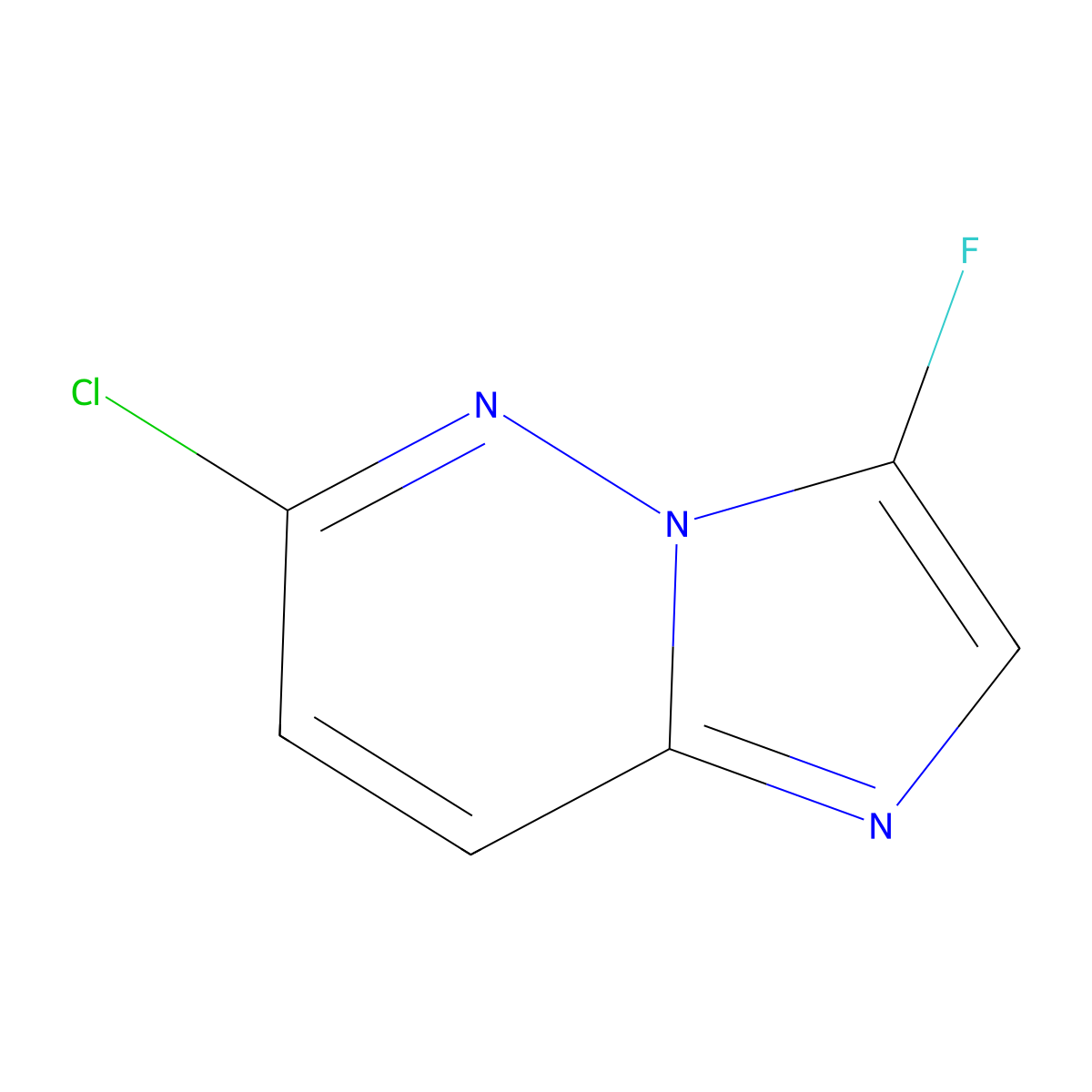 6-Chloro-3-fluoroimidazo[1,2-b]pyridazine molecular structure, CAS 1315359-81-9