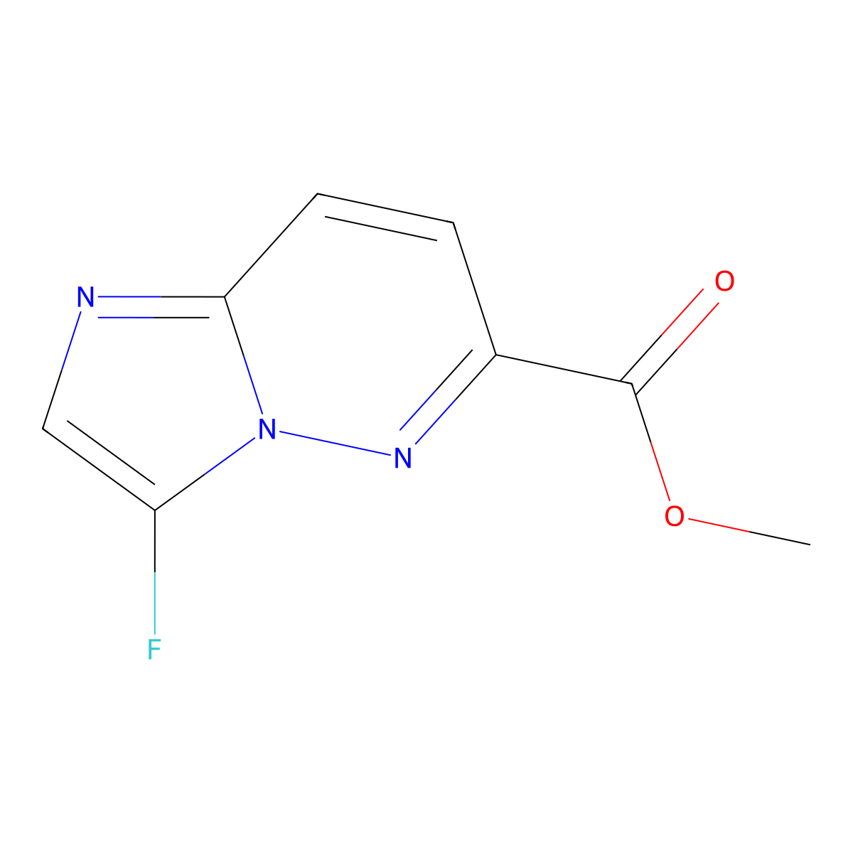 Methyl 3-fluoroimidazo[1,2-b]pyridazine-6-carboxylate molecular structure, CAS 1315359-89-7