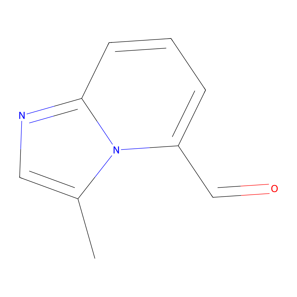 3-Methylimidazo[1,2-a]pyridine-5-carbaldehyde molecular structure, CAS 1315359-91-1