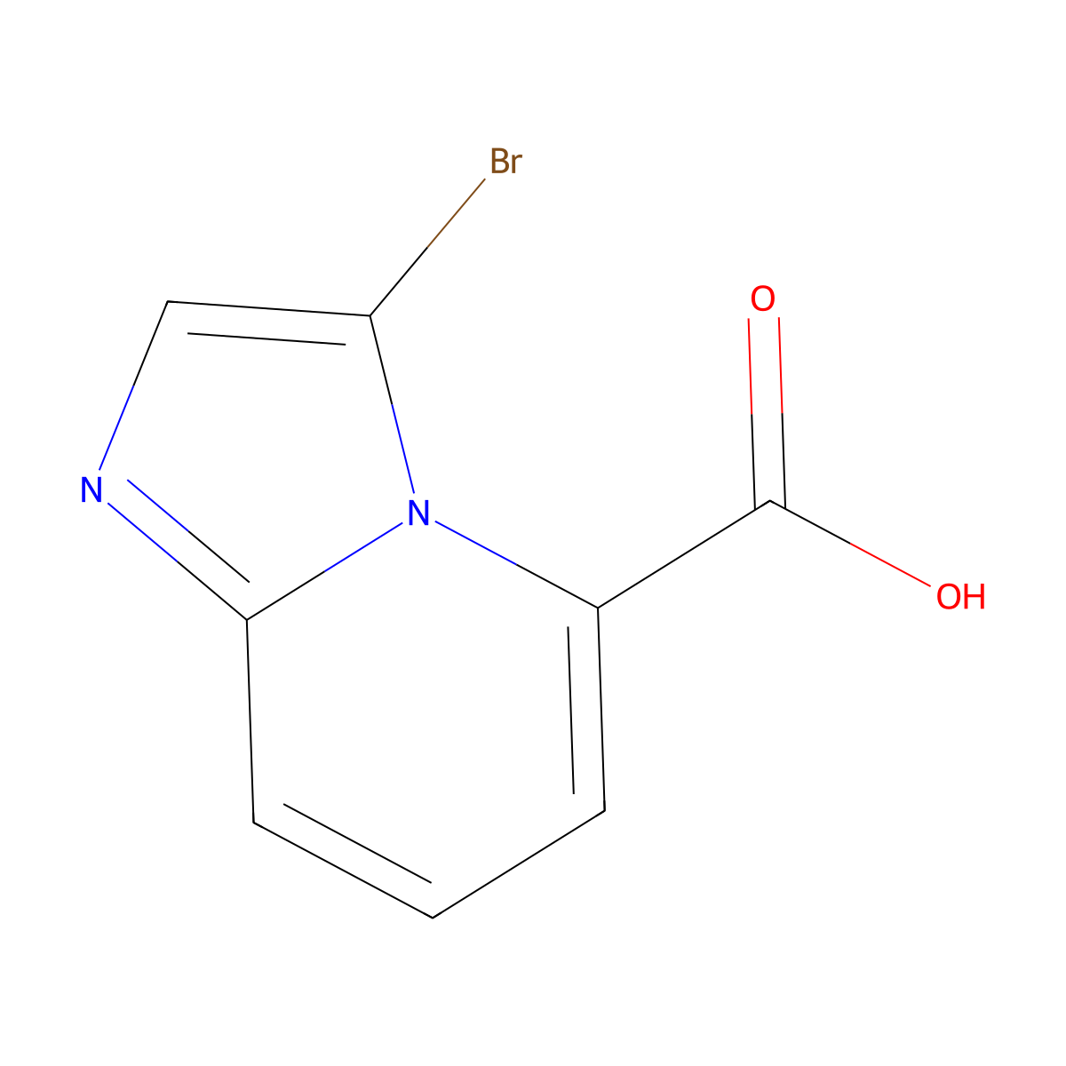 3-Bromoimidazo[1,2-a]pyridine-5-carboxylic acid molecular structure, CAS 1315359-92-2