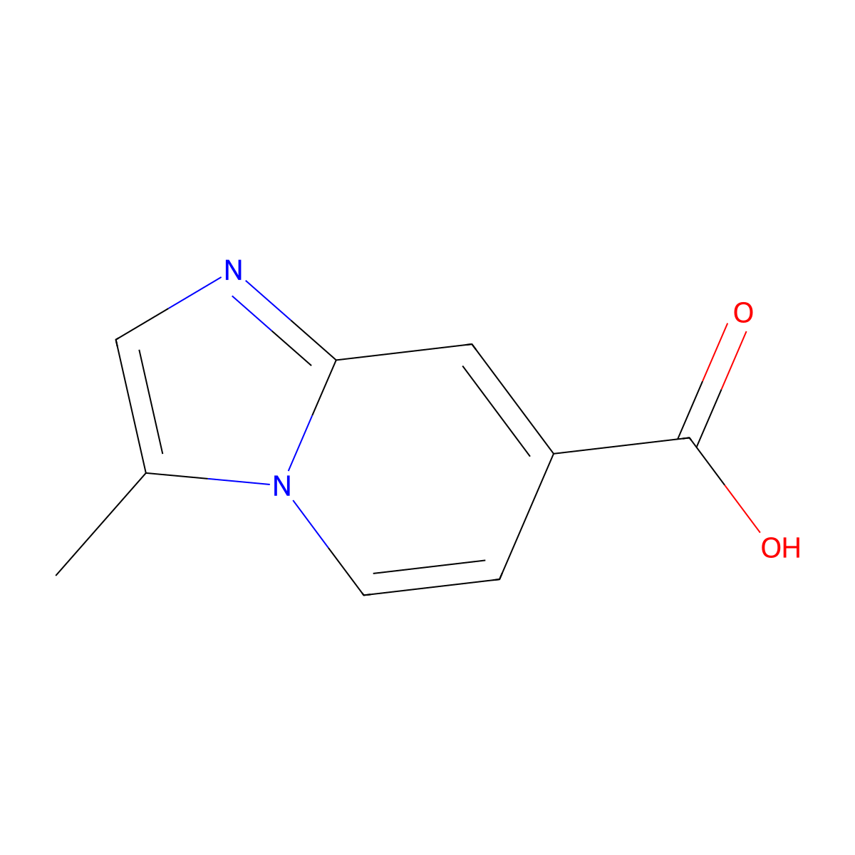 3-Methylimidazo[1,2-a]pyridine-7-carboxylic acid molecular structure, CAS 1315359-97-7