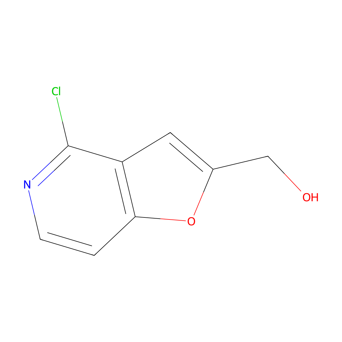 {4-Chlorofuro[3,2-c]pyridin-2-yl}methanol molecular structure, CAS 1315360-27-0