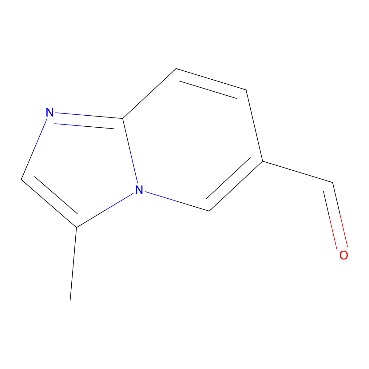 3-Methylimidazo[1,2-a]pyridine-6-carbaldehyde molecular structure, CAS 1315360-36-1