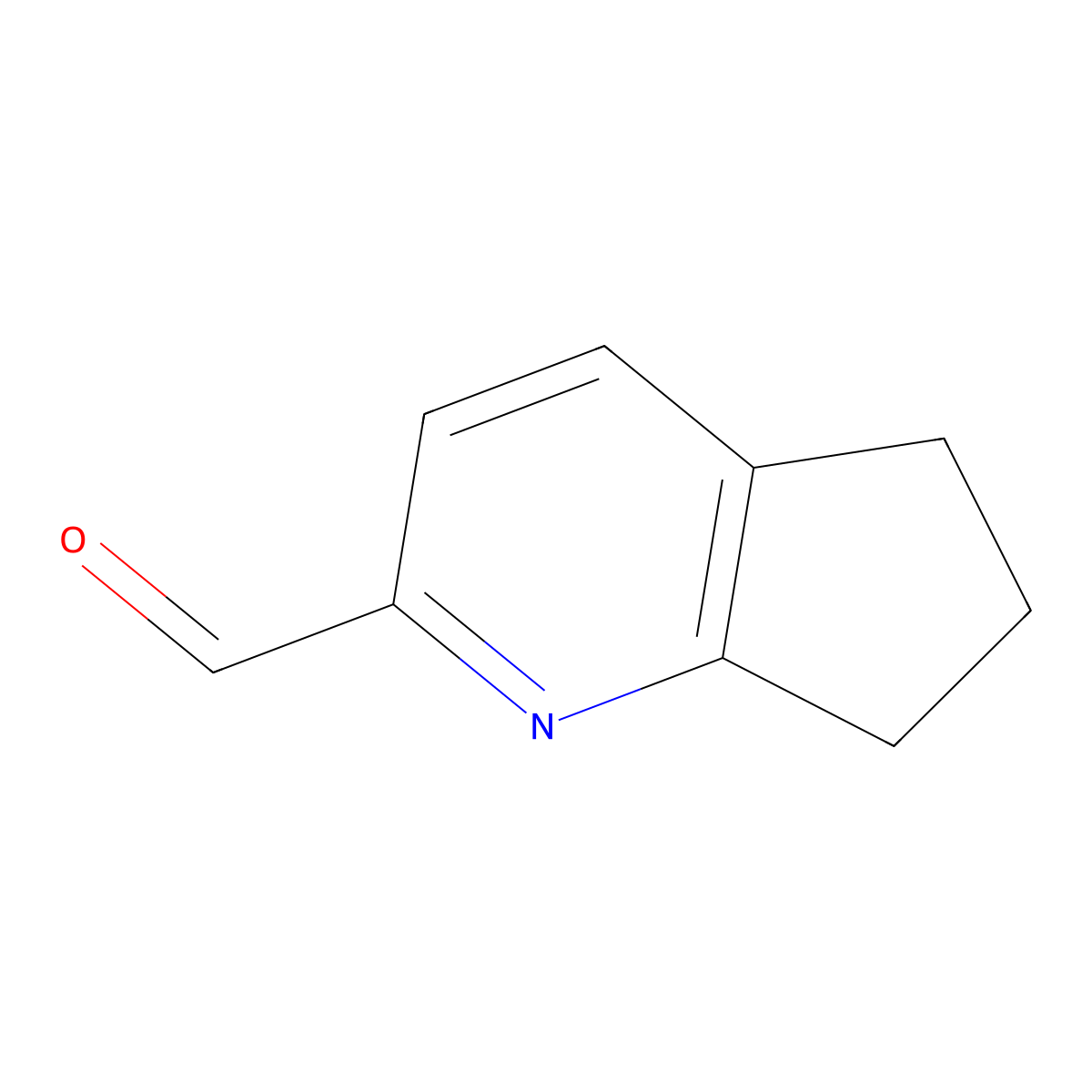 5H,6H,7H-cyclopenta[b]pyridine-2-carbaldehyde molecular structure, CAS 1315360-66-7