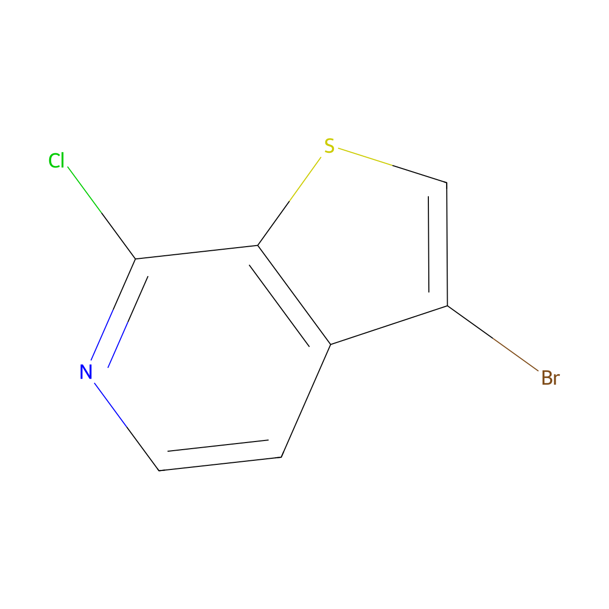 3-Bromo-7-chlorothieno[2,3-C]pyridine molecular structure, CAS 1315360-86-1
