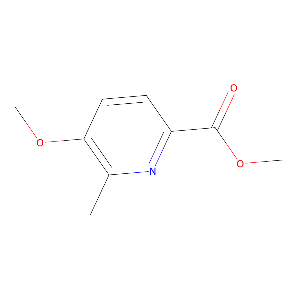 Methyl 5-methoxy-6-methylpicolinate molecular structure, CAS 1315361-24-0