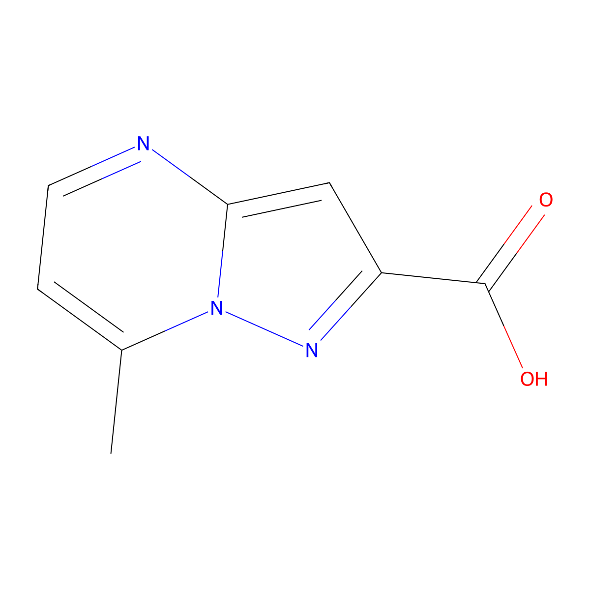 7-Methylpyrazolo[1,5-a]pyrimidine-2-carboxylic acid molecular structure, CAS 1315361-35-3