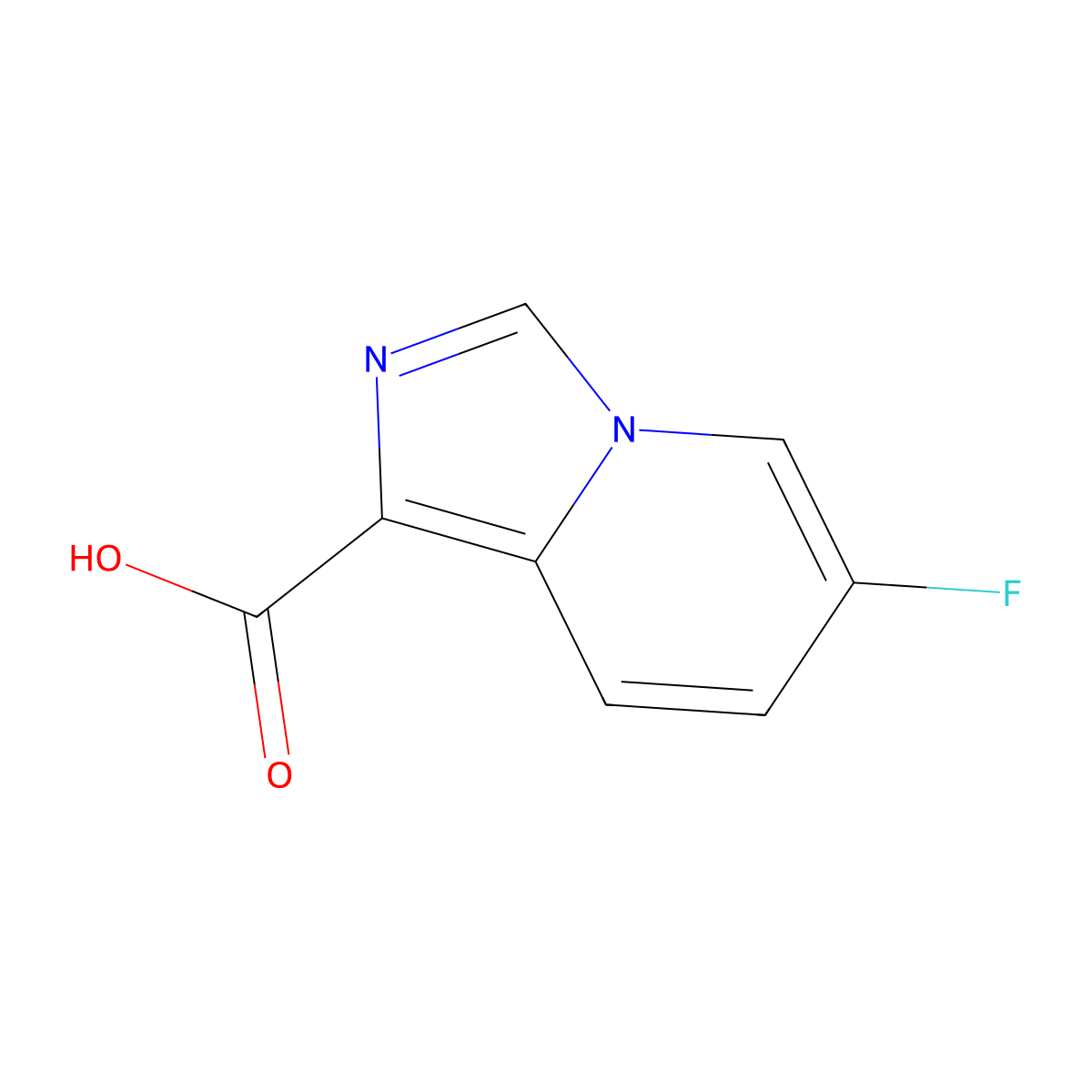 6-Fluoro-imidazo[1,5-a]pyridine-1-carboxylic acid molecular structure, CAS 1315361-49-9