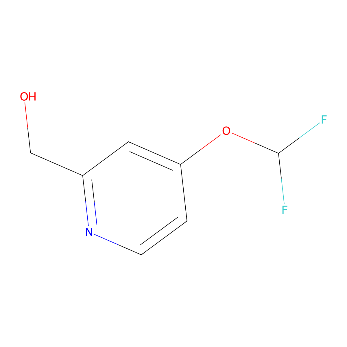 (4-(Difluoromethoxy)pyridin-2-yl)methanol molecular structure, CAS 1315361-55-7