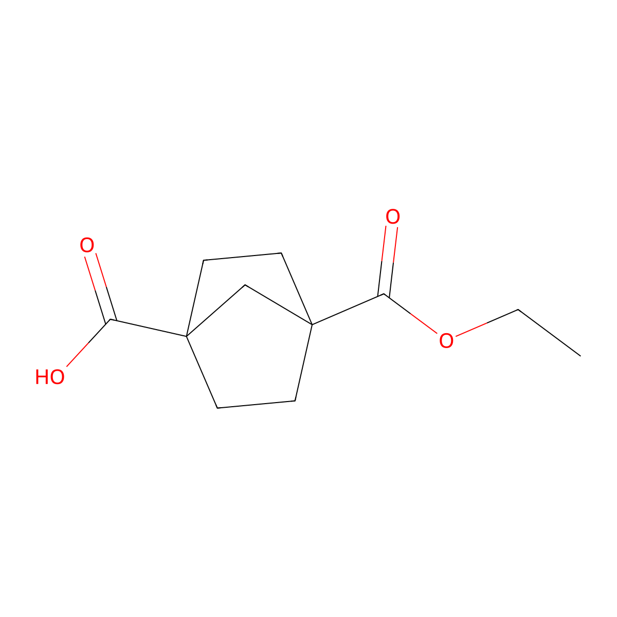 4-(Ethoxycarbonyl)bicyclo[2.2.1]heptane-1-carboxylic acid molecular structure, CAS 1315362-24-3