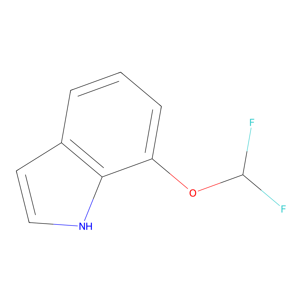 7-(Difluoromethoxy)-1H-indole molecular structure, CAS 1315362-68-5