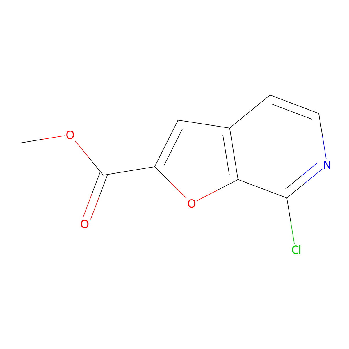 Methyl 7-chlorofuro[2,3-c]pyridine-2-carboxylate molecular structure, CAS 1315362-88-9
