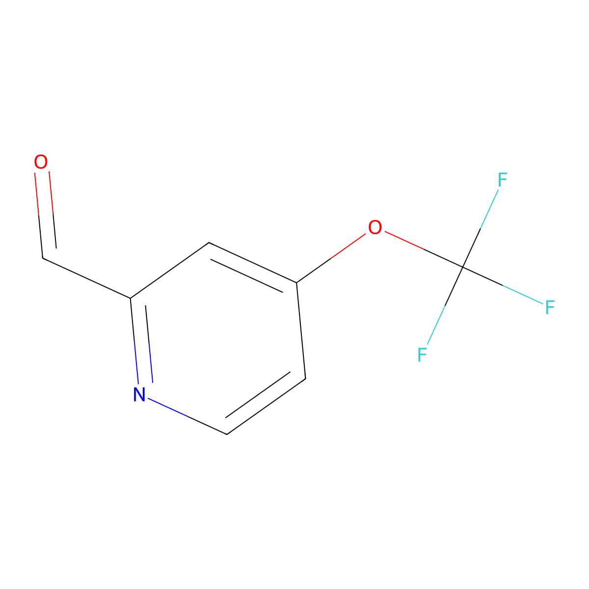 2-Pyridinecarboxaldehyde, 4-(trifluoromethoxy)- molecular structure, CAS 1315362-91-4