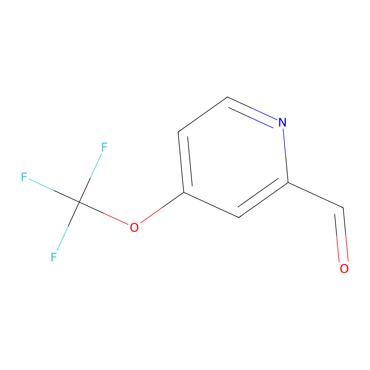 2-Pyridinecarboxaldehyde, 4-(trifluoromethoxy)- molecular structure, CAS 1315362-91-4