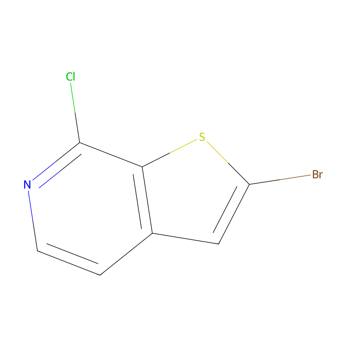 2-Bromo-7-chlorothieno(2,3-c)pyridine molecular structure, CAS 1315363-33-7