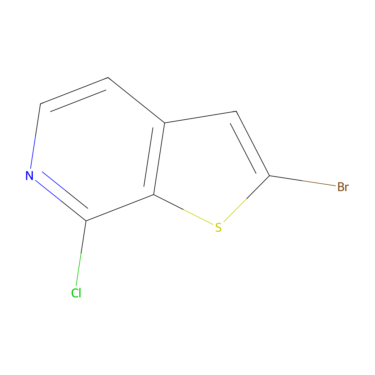 2-Bromo-7-chlorothieno(2,3-c)pyridine molecular structure, CAS 1315363-33-7