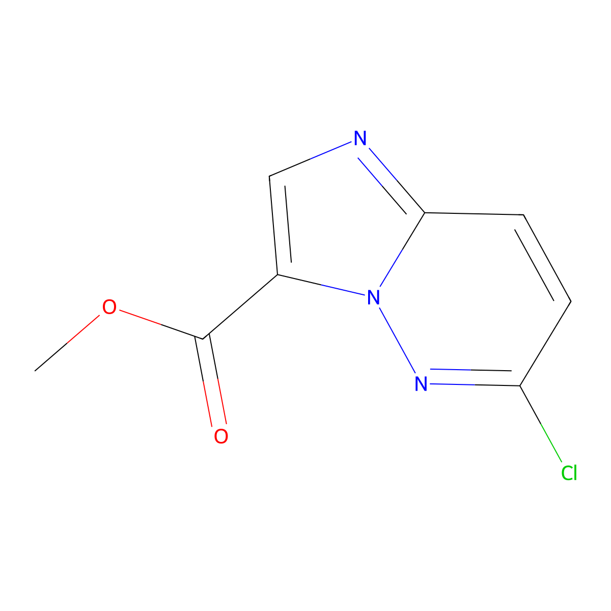 Methyl 6-chloroimidazo(1,2-b)pyridazine-3-carboxylate molecular structure, CAS 1315363-58-6