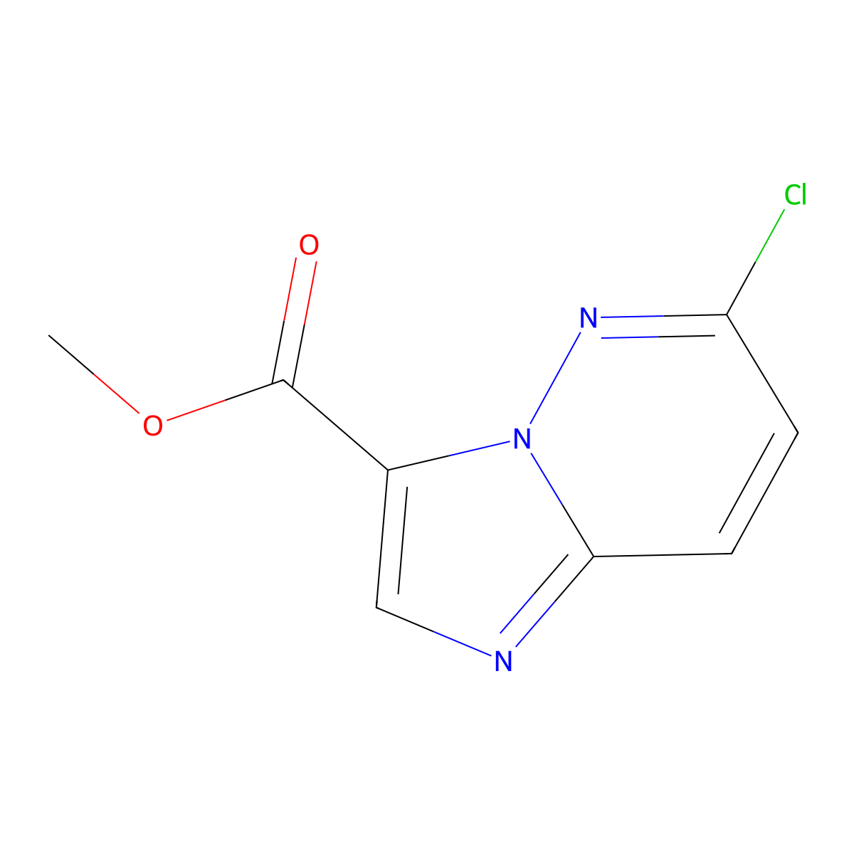 Methyl 6-chloroimidazo(1,2-b)pyridazine-3-carboxylate molecular structure, CAS 1315363-58-6