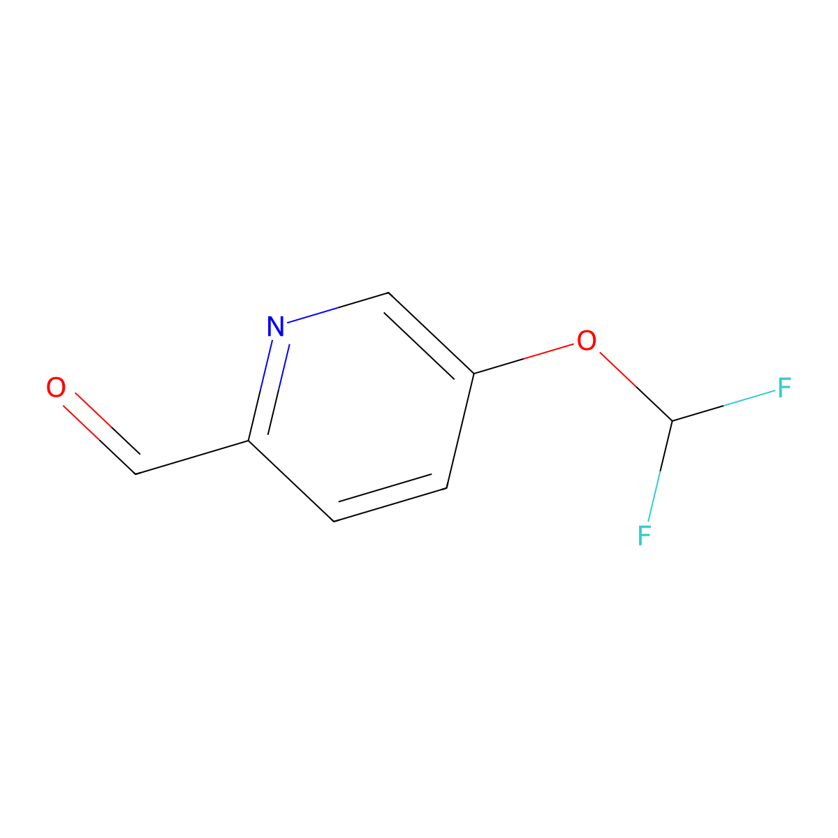 5-(Difluoromethoxy)pyridine-2-carbaldehyde molecular structure, CAS 1315363-73-5