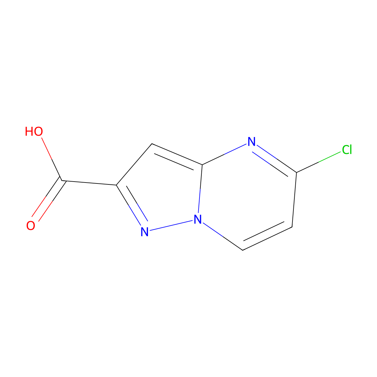 5-Chloropyrazolo[1,5-a]pyrimidine-2-carboxylic acid molecular structure, CAS 1315363-80-4