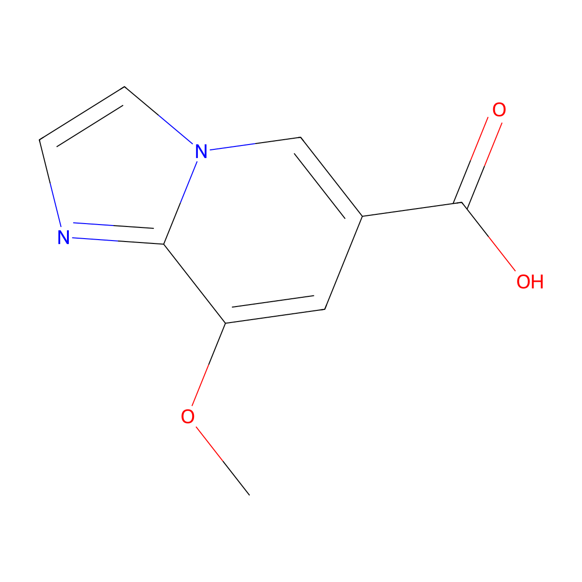 8-Methoxyimidazo[1,2-A]pyridine-6-carboxylic acid molecular structure, CAS 1315363-90-6