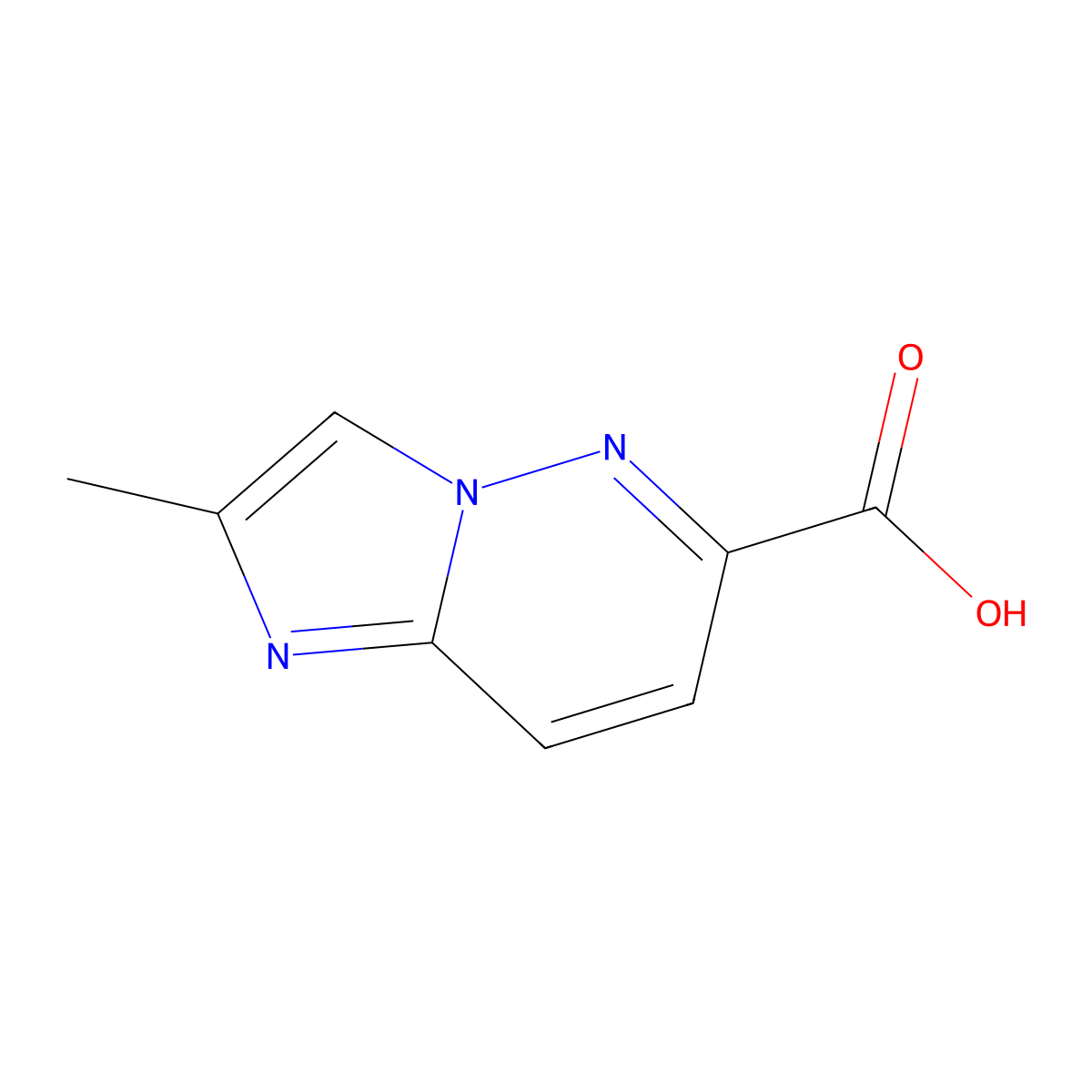 2-Methylimidazo[1,2-b]pyridazine-6-carboxylic acid molecular structure, CAS 1315363-92-8