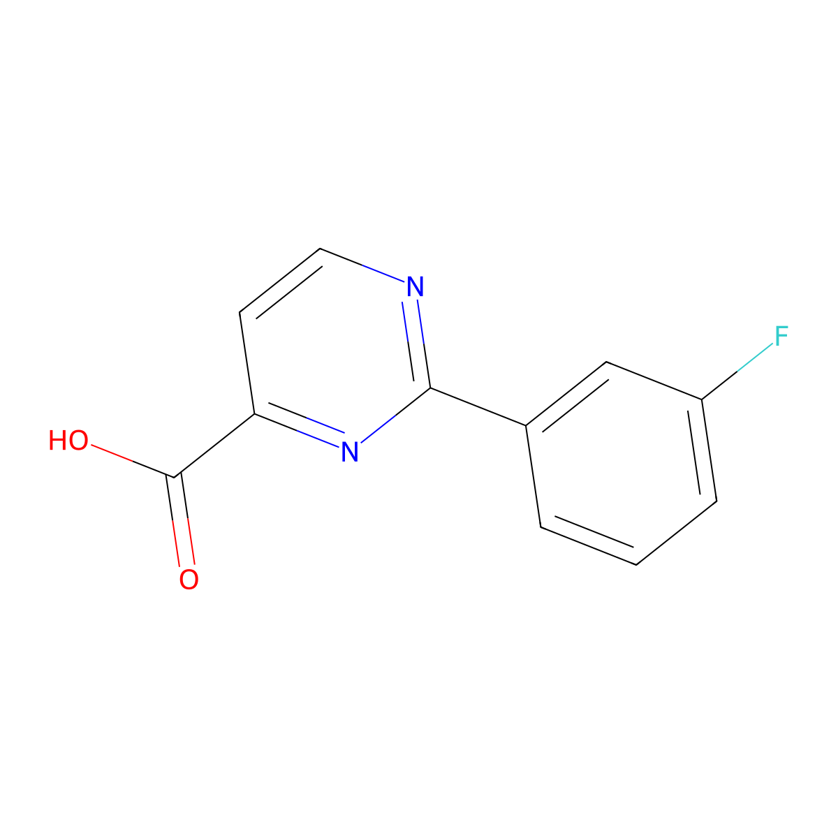 2-(3-Fluorophenyl)pyrimidine-4-carboxylic acid molecular structure, CAS 1315364-03-4