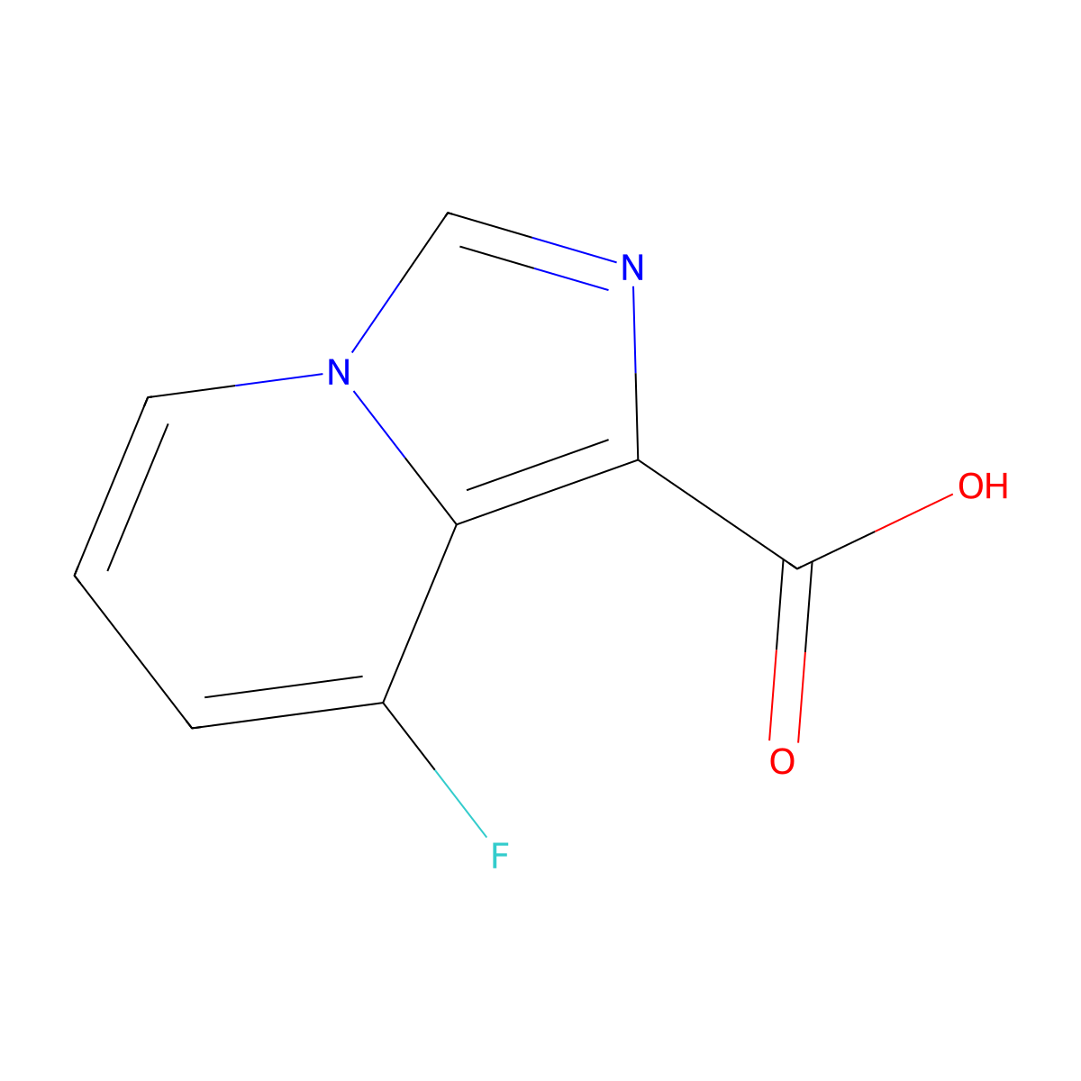 8-Fluoro-imidazo[1,5-a]pyridine-1-carboxylic acid molecular structure, CAS 1315364-05-6