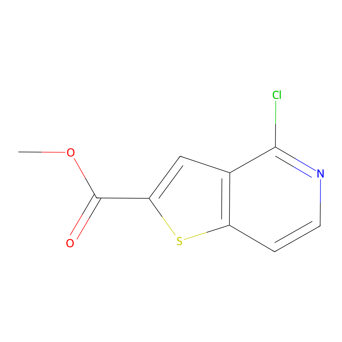 Methyl 4-chlorothieno[3,2-c]pyridine-2-carboxylate molecular structure, CAS 1315364-06-7