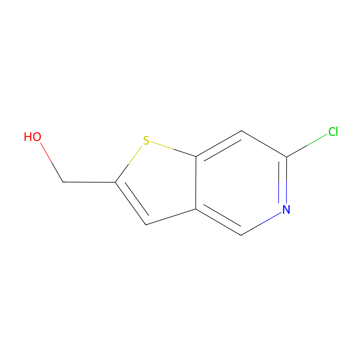 (6-Chlorothieno[3,2-c]pyridin-2-yl)methanol molecular structure, CAS 1315364-11-4