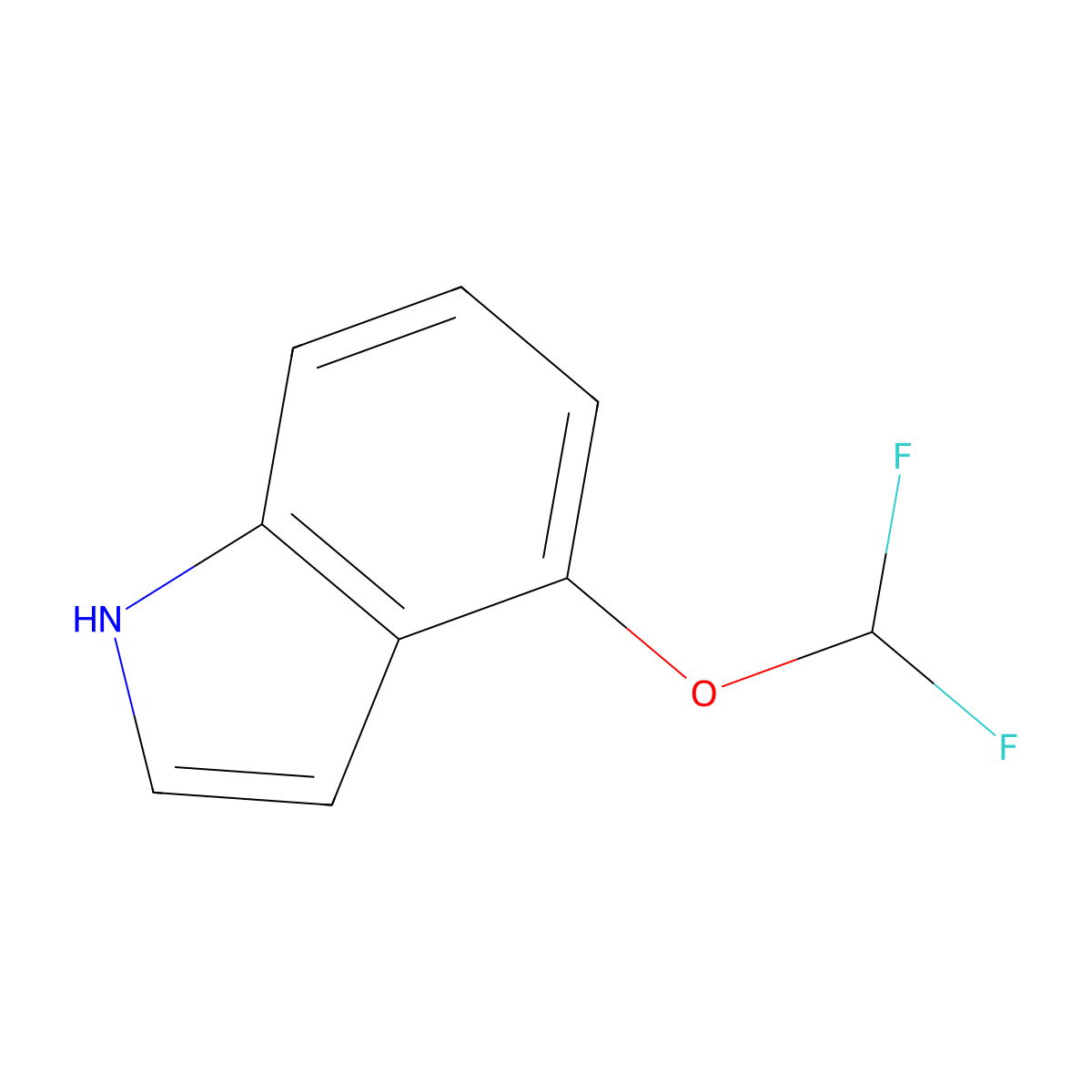 4-(difluoromethoxy)-1H-indole molecular structure, CAS 1315364-47-6