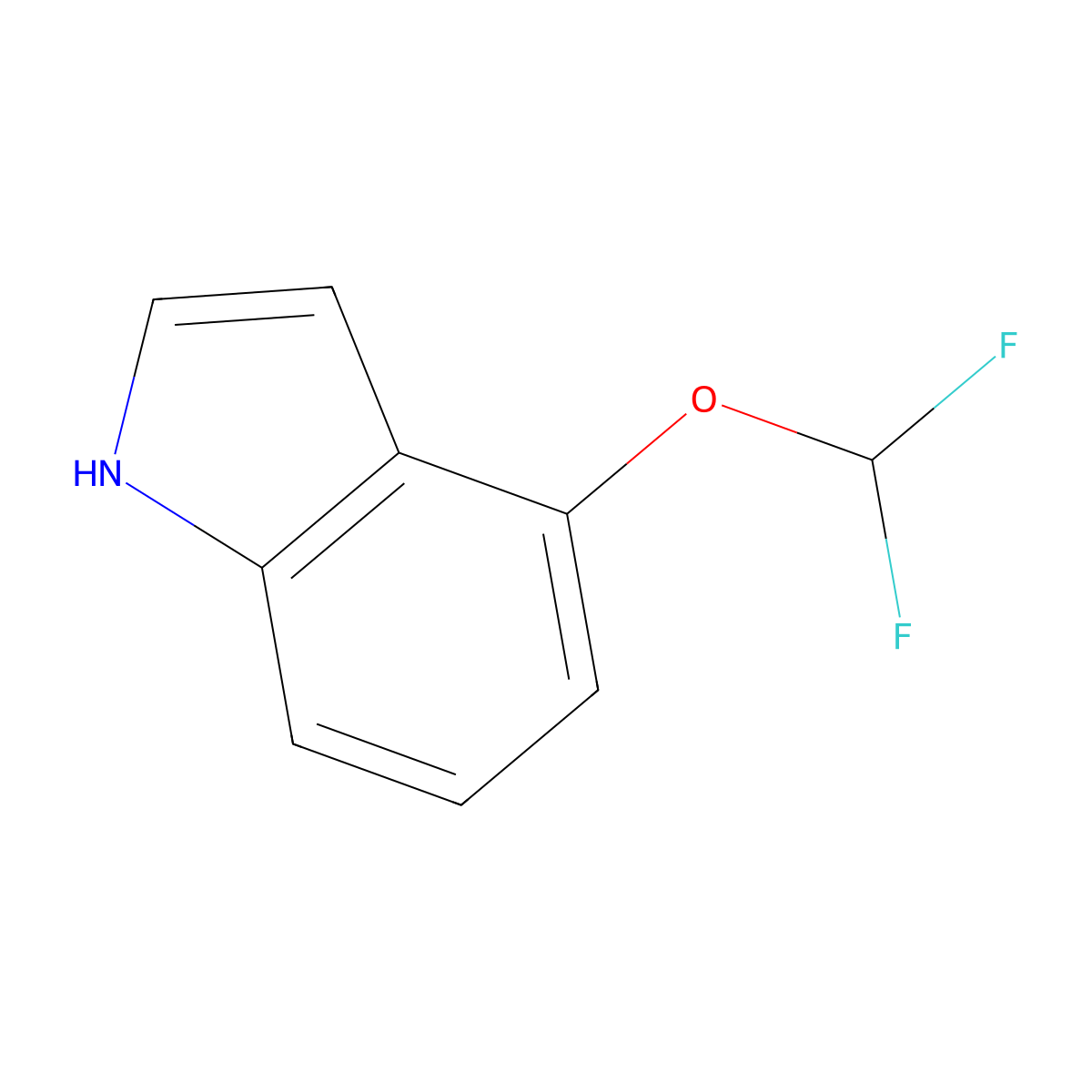 4-(difluoromethoxy)-1H-indole molecular structure, CAS 1315364-47-6