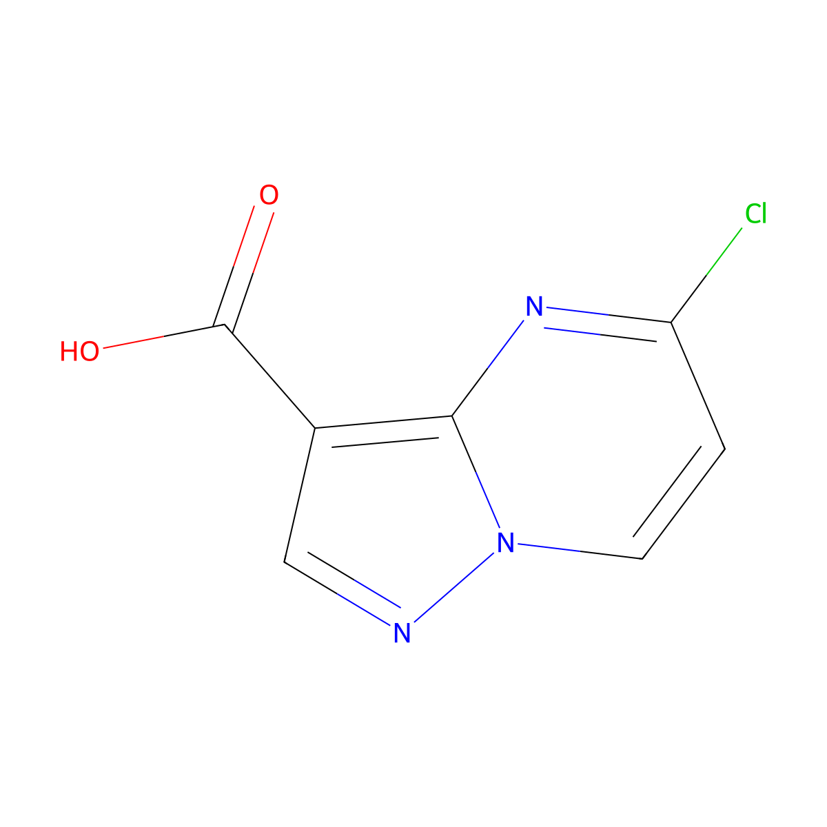 5-Chloropyrazolo[1,5-a]pyrimidine-3-carboxylic acid molecular structure, CAS 1315364-91-0