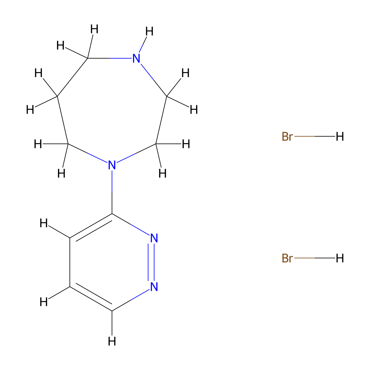 1-(Pyridazin-3-yl)-1,4-diazepane dihydrobromide molecular structure, CAS 1315365-13-9